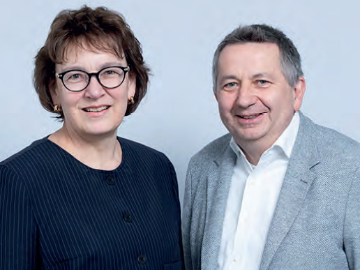 Portrait Barbara Stähelin VR KSBL und Lukas Rist CEO